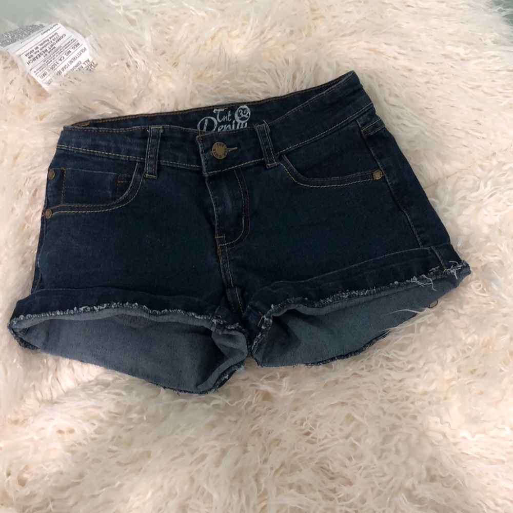 Dark blue jean shorts